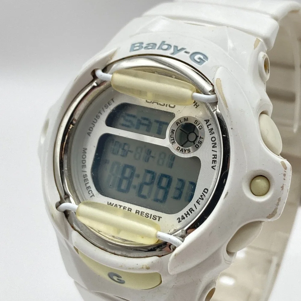 Casio Baby-G Womens Watch White Digital 3252 BG-169R World Time New Battery 8.5